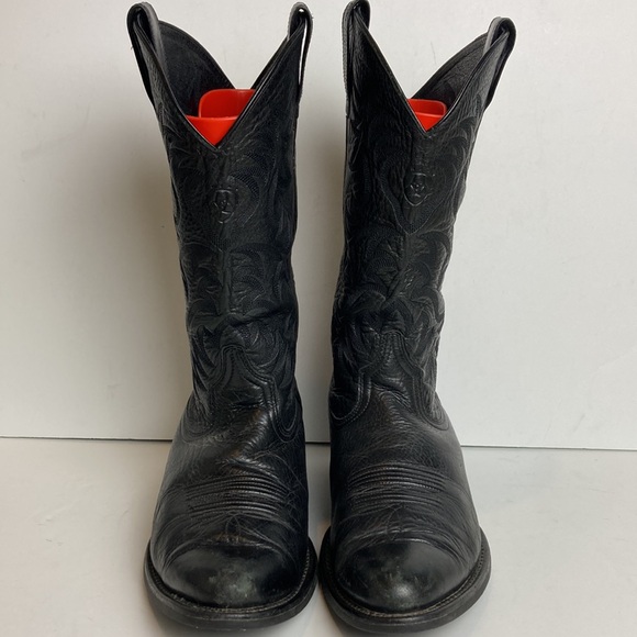 Ariat Heritage R Toe Western Boots Black Size 10 D Cowboy Yellowstone Horse - Picture 10 of 16